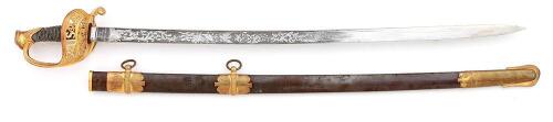 U.S. Model 1850 Staff & Field Officer’s Sword by Ames