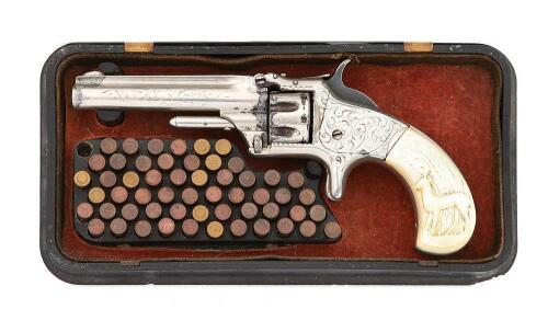 Engraved Smith & Wesson No. 1 Third Issue Revolver with Gutta Percha Case