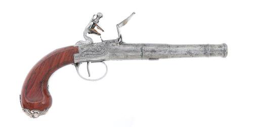 British Center Hammer Queen Anne Flintlock Pistol by Richards