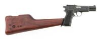 Canadian Mk.I* High Power Semi-Auto Pistol by Inglis with Shoulder Stock