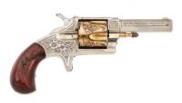 Fine Engraved Hopkins & Allen XL No. 5 Single Action Revolver