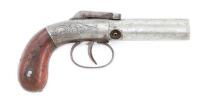 Scarce Manhattan Firearms Three-Barrel Bar Hammer Percussion Pepperbox Pistol