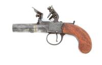 British Center Hammer Screw Barrel Flintlock Pocket Pistol by Redfern