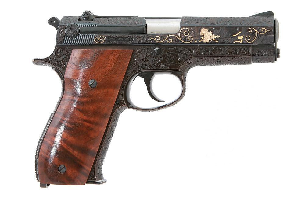 Superb Engraved Smith & Wesson Model 39 SemiAuto Pistol by Alvin White