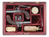 Cased Pair of British Percussion Pocket Pistols by William Ellis