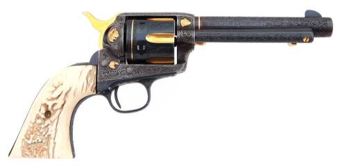 Fine Roy Vail Engraved and Gold Inlaid Custom Colt Single Action Army Revolver