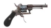 Belgian Double Action Pinfire Pocket Revolver