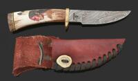 Damascus Scrimshaw Hunter by Lonewolf