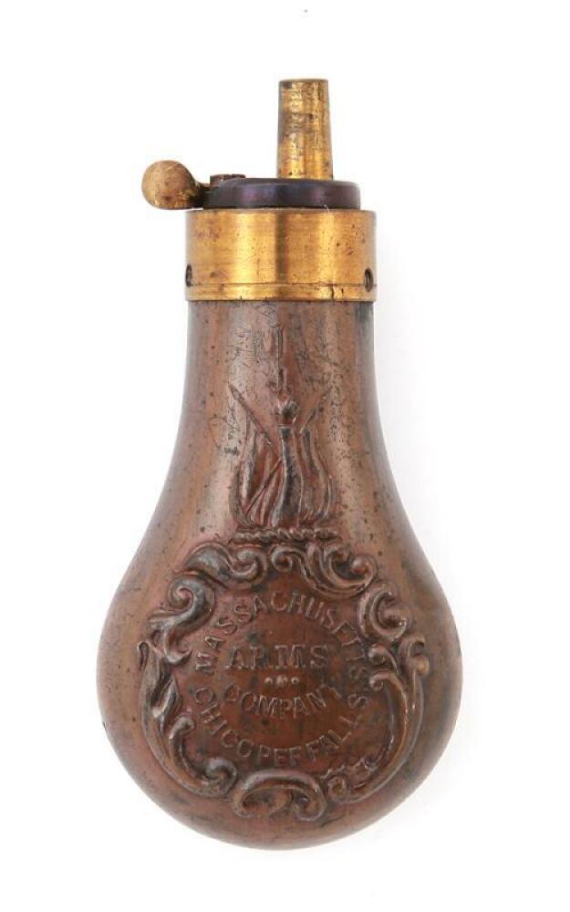 Revolver Powder Flask Excellent Massachusetts Arms Company Revolver Powder Flask