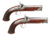 Pair of Percussion Coat Pistols by William & John Rigby