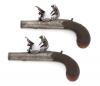 Pair of British Flintlock Muff Pistols by Howe - 2