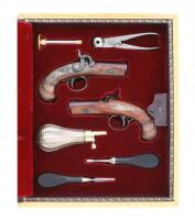 U.S. Historical Society Cased Pair of Deringer Percussion Pocket Pistols