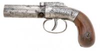 Scarce Manhattan Three-Shot Percussion Pepperbox Pistol