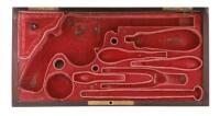 Very Fine French-Fitted Adams Model 1851 Revolver Case with French Retailer Embossing