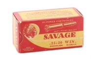 Collectible Box of Savage 25-20 Win. Cartridges