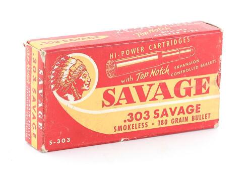 Collectible Box of Savage 303 Savage Cartridges