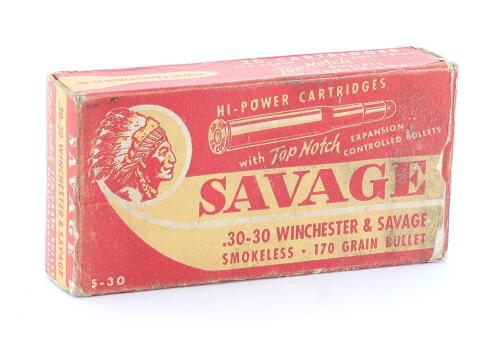 Collectible Box of Savage 30-30 Winchester Cartridges