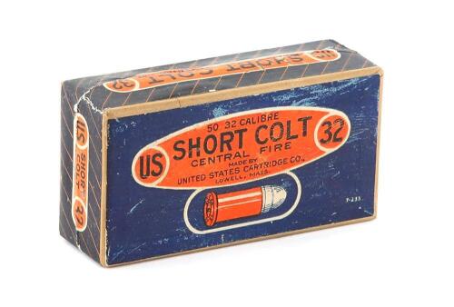 Collectible Box of U.S. Cartridge Co. 32 Short Colt Ammunition