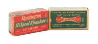 Collectible Boxes of Remington Kleanbore 22 Short Ammunition