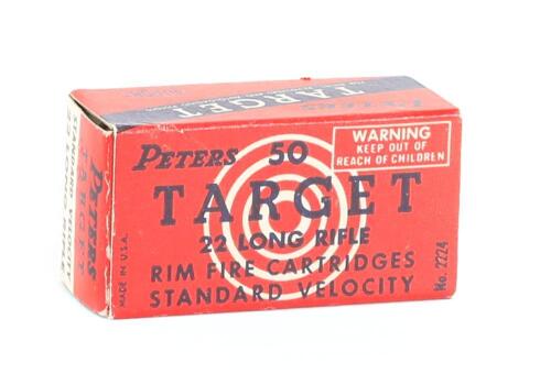 Collectible Box of Peters Target 22 LR Cartridges