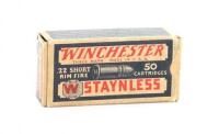 Collectible Box of Winchester Staynless 22 Short Cartridges