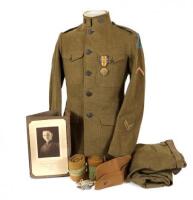 U.S. First World War New York Artillery Uniform Ensemble with Portrait