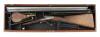 Cased W. Greener Pinfire Conversion Underlever Double Hammergun - 2