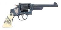 Engraved Smith & Wesson 38/44 Outdoorsman Hand Ejector Revolver by Benno L. Heune