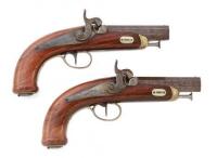 Fine Pair of Italian Percussion Coat Pistols by Scarpati