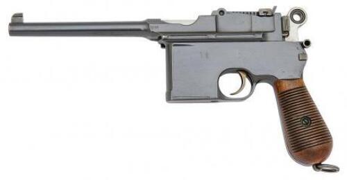 Excellent German C96 Large Ring Flat Side Semi-Auto Pistol by Mauser Oberndorf