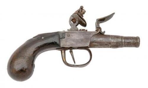 Unmarked European Flintlock Muff Pistol