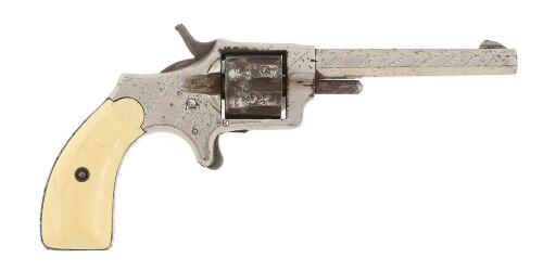 Engraved Hopkins & Allen Czar Single Action Pocket Revolver