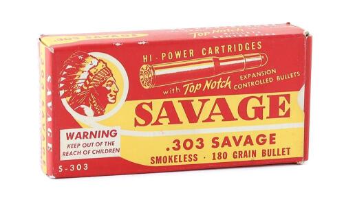 Collectible Box of Savage 303 Savage Cartridges