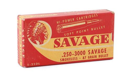 Collectible Box of Savage 250-3000 Cartridges