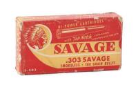 Collectible Box of Savage 303 Savage Cartridges