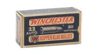 Collectible Box Of Winchester 22 Auto Kopper Klad Cartridges