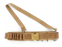 Mills Woven Cartridge Belt Co. Dogs Head Shell Belt