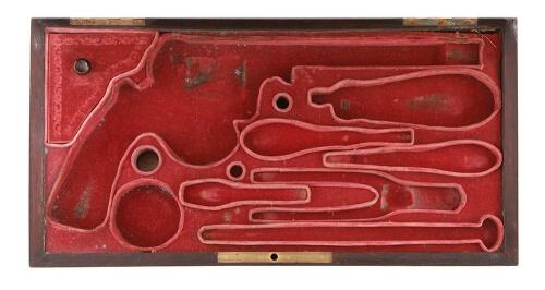 Very Fine French-Fitted Adams Model 1851 Revolver Case with French Retailer Embossing