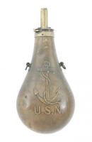 Antique U.S. Navy Powder Flask
