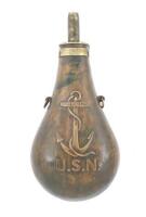 Antique U.S. Navy Powder Flask