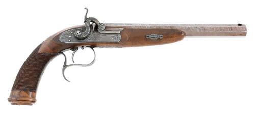 Fine American Percussion Pistol by A. Peterman of Philadelphia