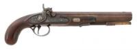 Fine Percussion Converted Pistol by J. M. Caswell of Lansingburgh, NY
