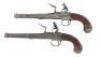 Pair of British Flintlock Queen Anne Belt Pistols by Griffin - 2