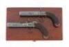Handsome Cased Pair of British Large Bore Boxlock Percussion Pistols by Field - 2