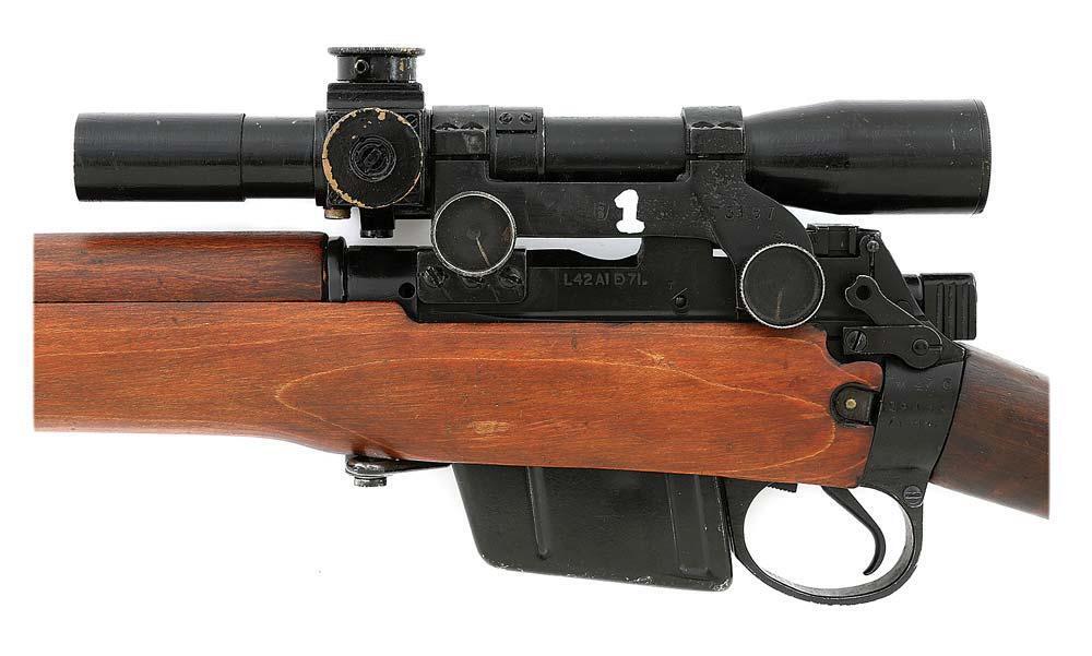 British L42A1 Bolt Action Sniper Rifle with Original Case