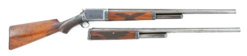 Handsome Burgess Gun Company B-Grade Slide Action Shotgun Two Barrel Set