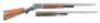 Handsome Burgess Gun Company B-Grade Slide Action Shotgun Two Barrel Set
