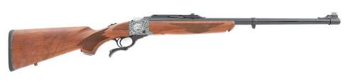 Custom Engraved Ruger No. 1-H Tropical Falling Block Rifle