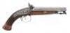 British Double Barrel Percussion Pistol by Charltons