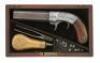Cased Bacon & Co. Underhammer Percussion Pepperbox Pistol